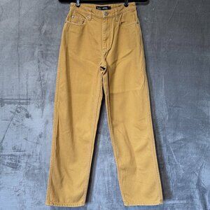 Lee Vintage Modern Yellow High Rise Relaxed Stove Pipe Jeans Size 26